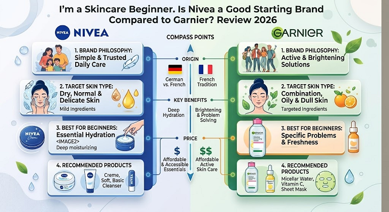 I’m a Skincare Beginner. Is Nivea a Good Starting Brand Compared to Garnier? Review 2026 i'm a skincare beginner. is nivea a good starting brand compared to garnier?