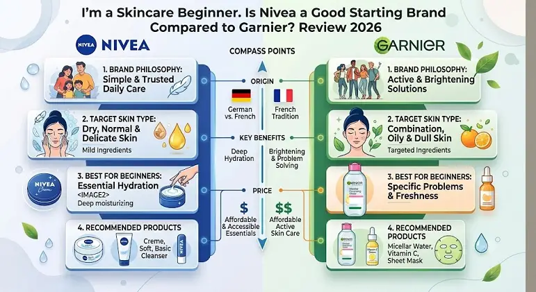 I’m a Skincare Beginner. Is Nivea a Good Starting Brand Compared to Garnier? Review 2026 i'm a skincare beginner. is nivea a good starting brand compared to garnier?