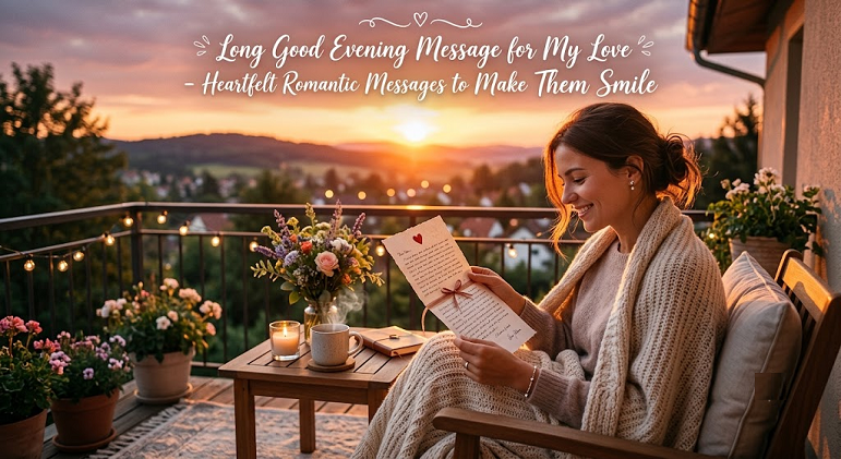 Long Good Evening Message for My Love – Heartfelt Romantic Messages to Make Them Smile long good evening message for my love